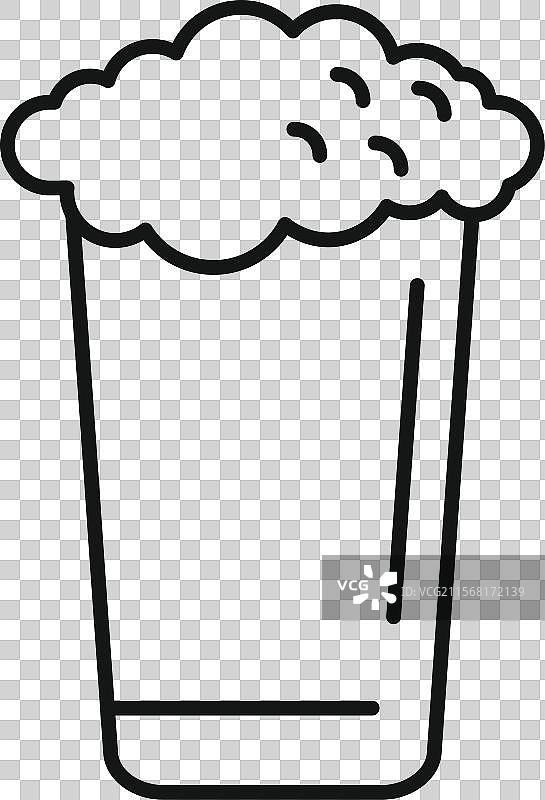 简约图标展示泡沫啤酒杯图片素材