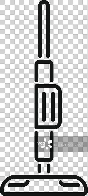 清洁服务标志，带有吸尘器的图案图片素材