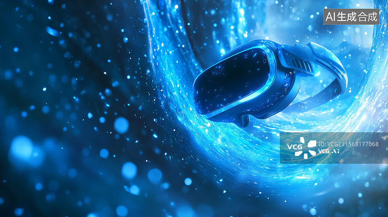 【AI数字艺术】可穿戴设备，VR设备，全息影像图片素材