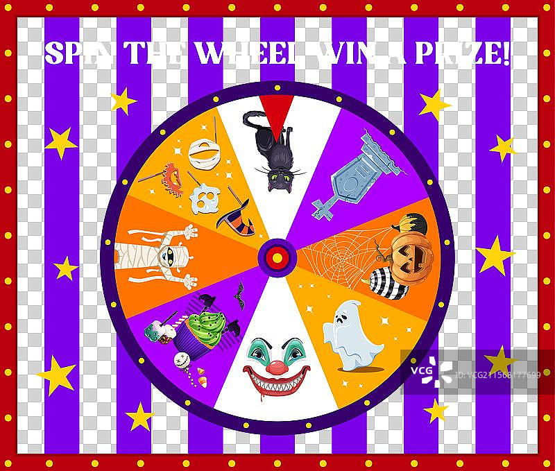 万圣节假日幸运转盘轮盘图片素材