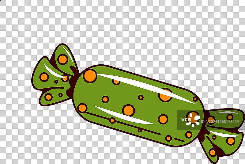 复古卡通风格的万圣节节日甜美糖果图片素材