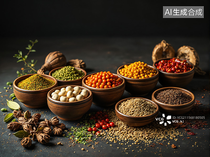 【AI数字艺术】香料盛宴图片素材