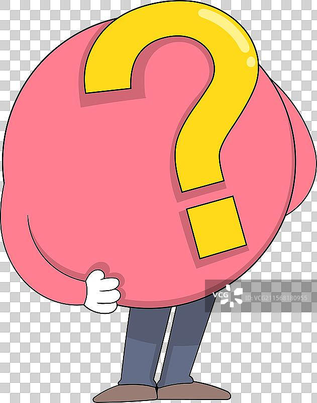 各种色彩斑斓的人物与问号图片素材