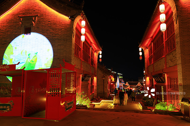 玄帝观，吉林八景，玄天岭公园，全真龙门派，夜景，图片素材