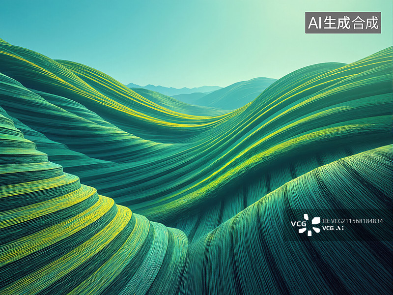 【AI数字艺术】梦幻山丘图片素材