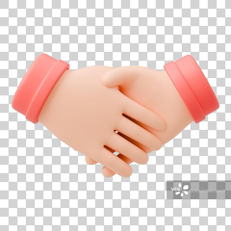 3D渲染卡通可爱小手手势免抠元素图片素材