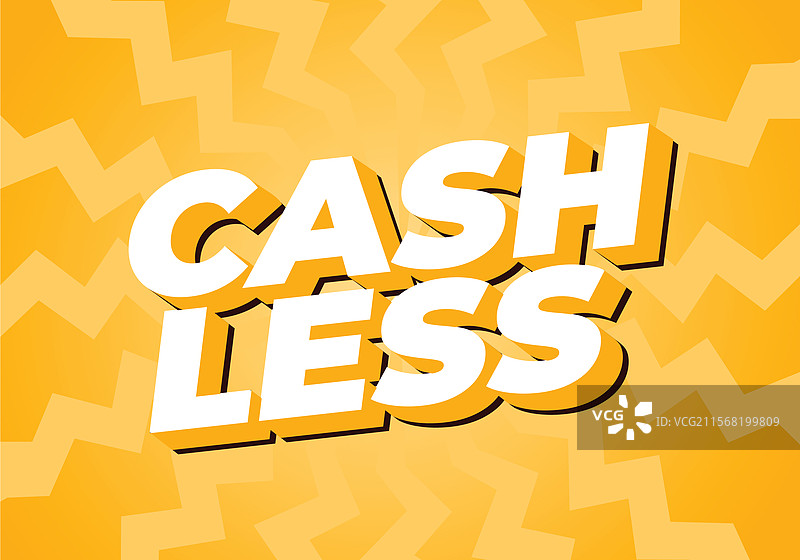 3D风格的无现金文字效果，色彩丰富图片素材