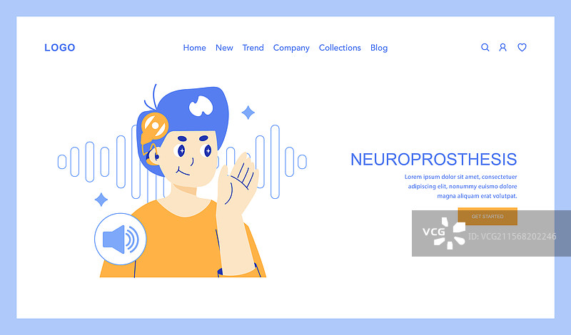 神经假体概念图片素材