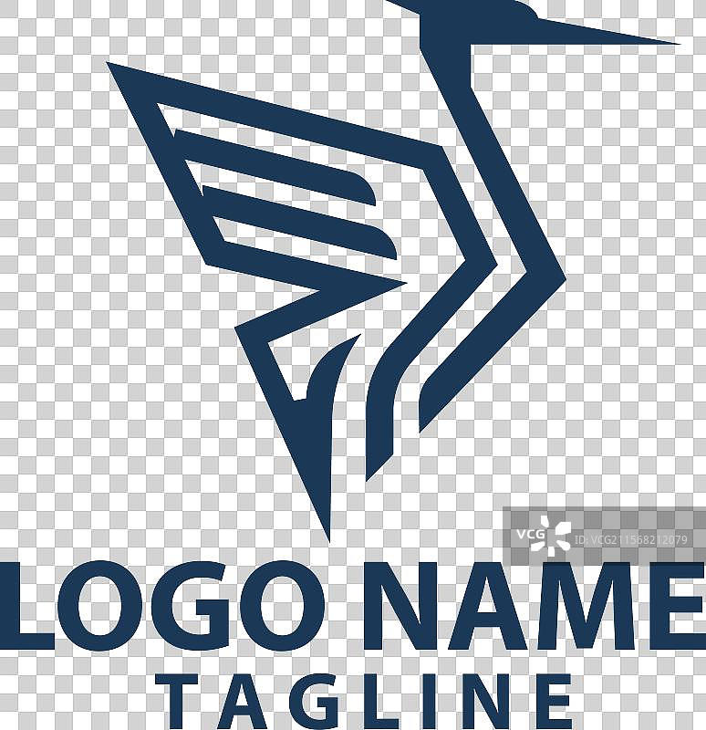 苍鹭标志设计图片素材