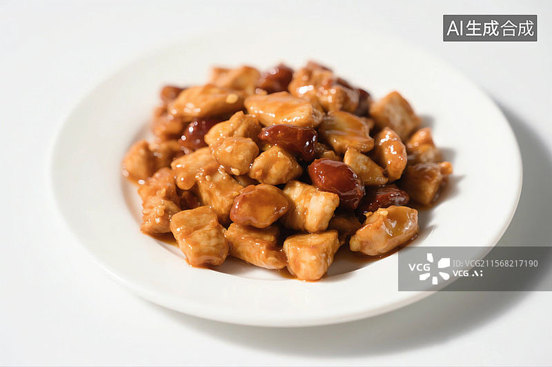 【AI数字艺术】美食宫保鸡丁图片素材