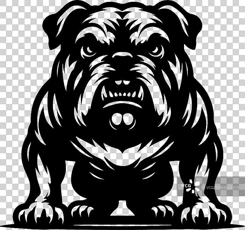 手绘法国斗牛犬图片素材