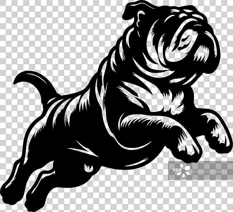 手绘法国斗牛犬图片素材