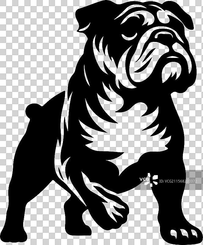 手绘法国斗牛犬图片素材