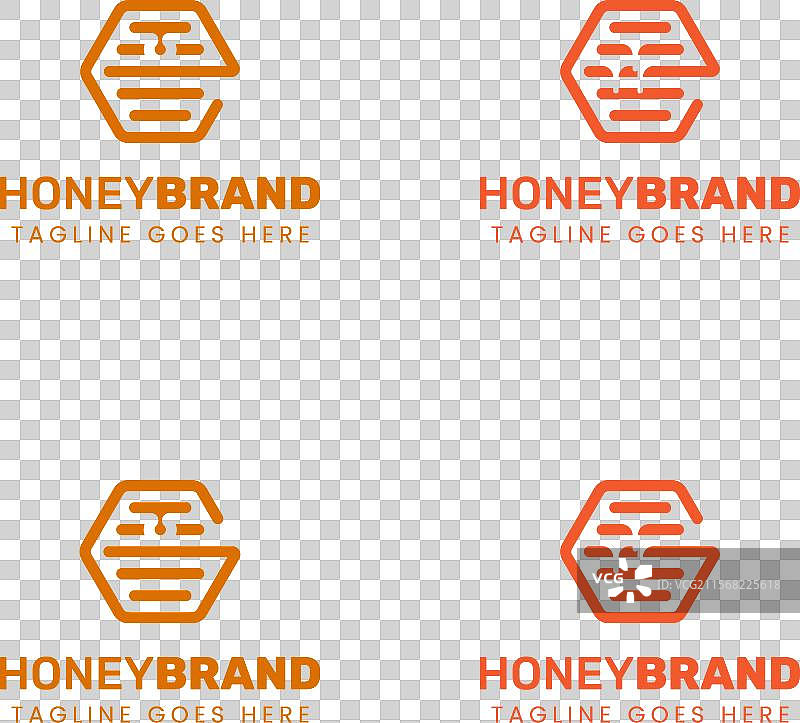 初始字母E和G的蜂蜜标志组合，完美适用于图片素材