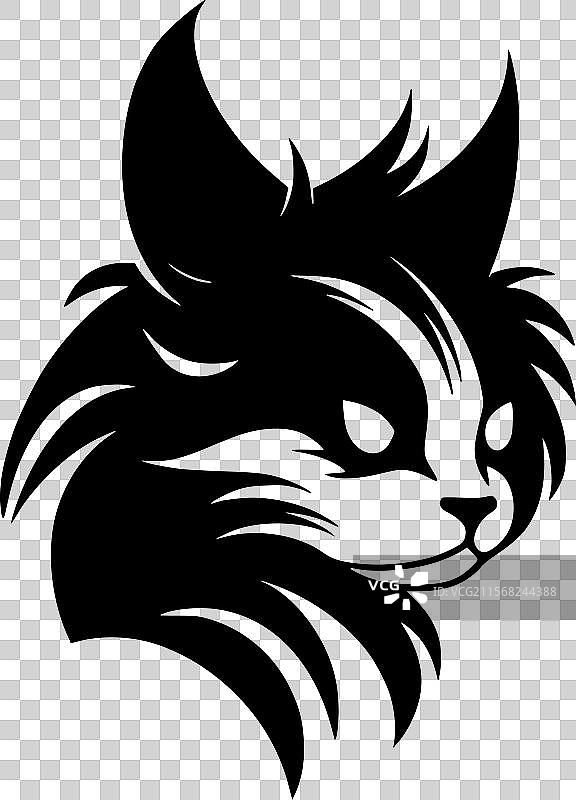 黑白猫图片素材