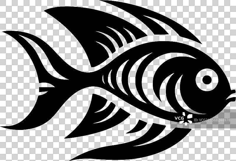 鱼 - 高质量标志 - 适合T恤使用图片素材