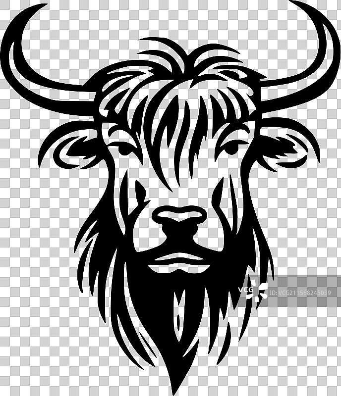 高地牛 - 黑白色图片素材