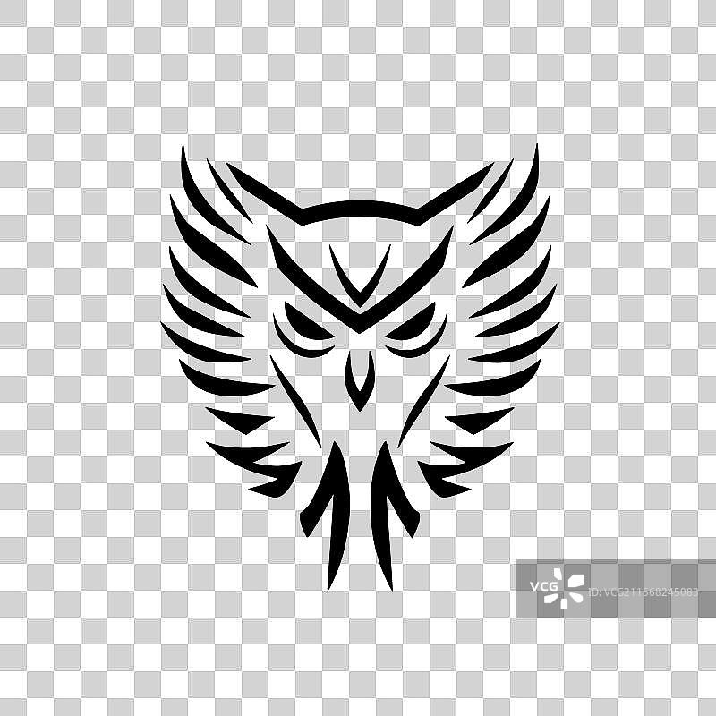 猫头鹰 - 黑白色图片素材