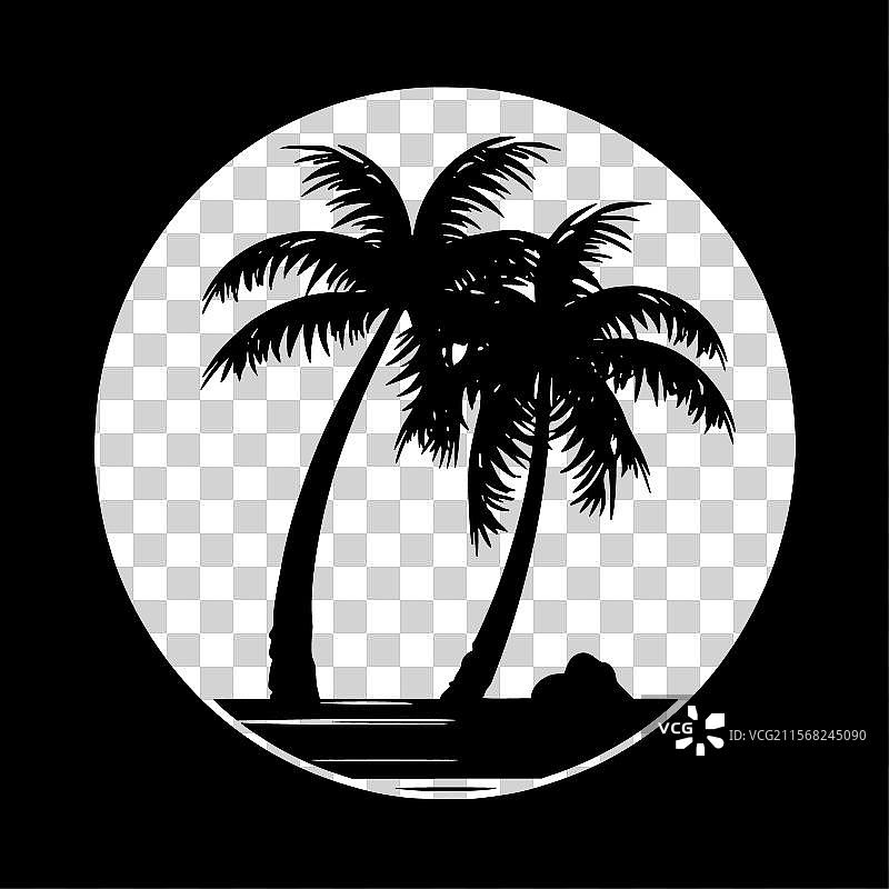 黑白孤立的手掌图标图片素材