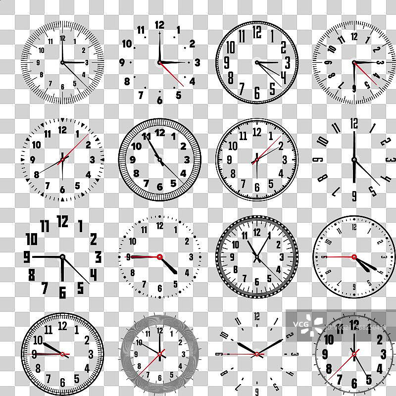 机械钟表表盘带指针的表圈手表图片素材