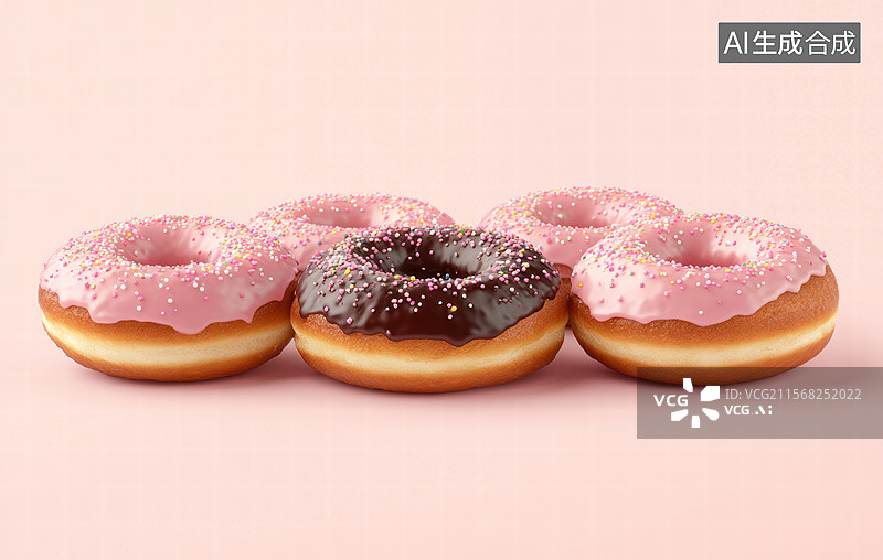 【AI数字艺术】甜甜圈与蝴蝶图片素材