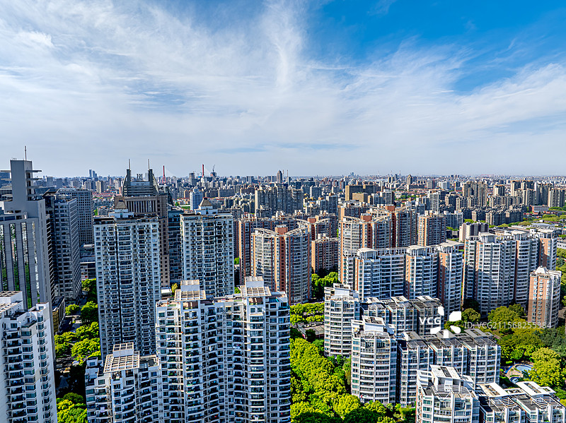 天安花园 航拍花木CBD都市面貌 宜居宜业文化和经济中心 上海浦东花木街道联洋社区 人民城市人民建图片素材