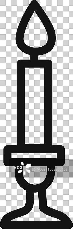 安息日蜡烛图标线性图形标志图片素材