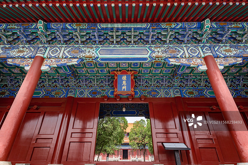 北京明十三陵昭陵祾恩门图片素材
