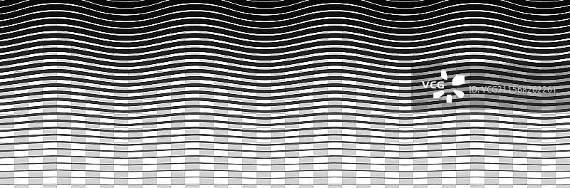 黑色波浪线从细到粗图片素材