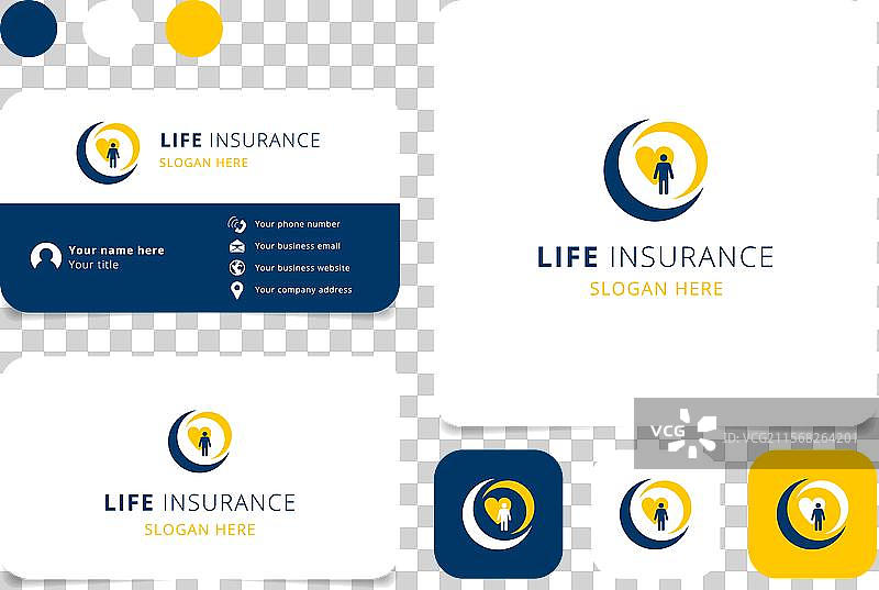 以人物为主题的寿险标志概念图片素材