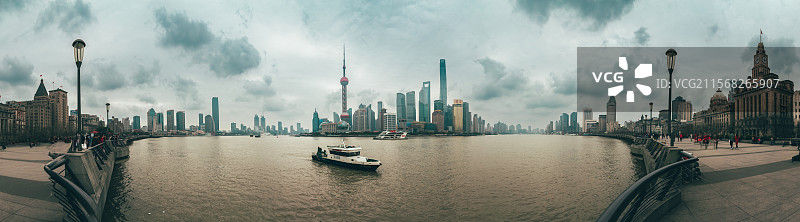 上海陆家嘴城市天际线组图 东方明珠塔与摩天大楼 黄浦江景商业摄影素材图片素材
