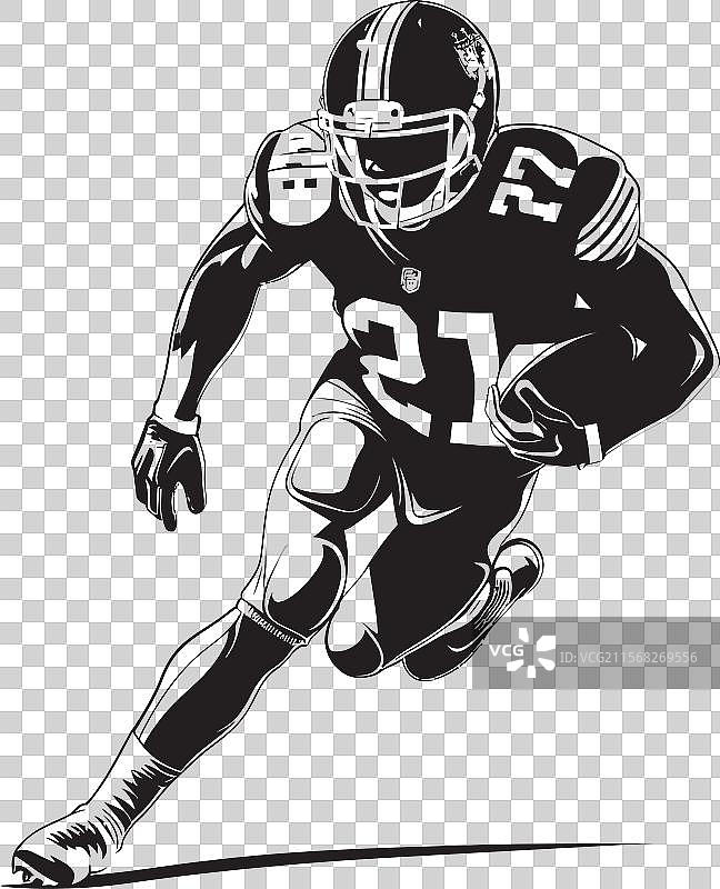 NFL明星的黑色标志在田野现象中图片素材