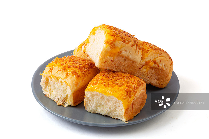 咸香肉松焗酪面包图片素材