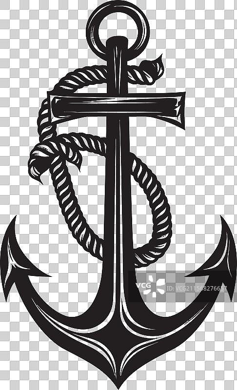 海员徽章符号锚绳设计海岸图片素材