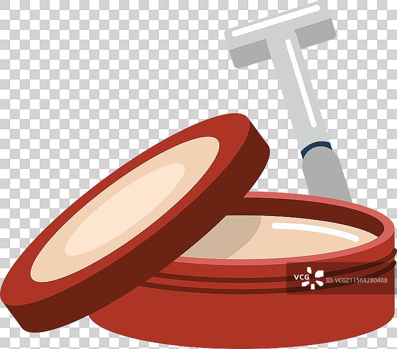 理发店用的手动剃须刀和面部凝胶图片素材