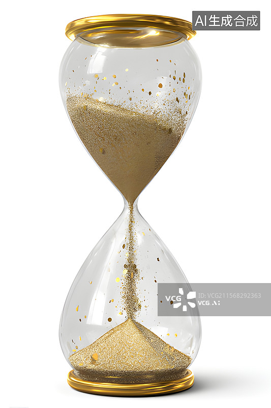 【AI数字艺术】黄色沙漏图片素材