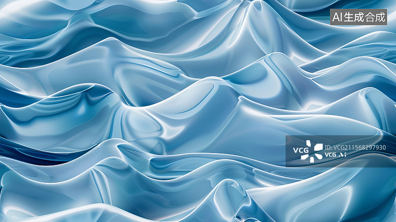 【AI数字艺术】深蓝色绸缎质感起伏纹背景图片素材