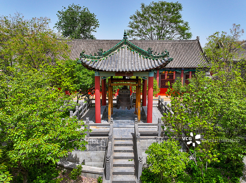 河南省开封市朱仙镇岳飞庙岳王庙航拍图片素材