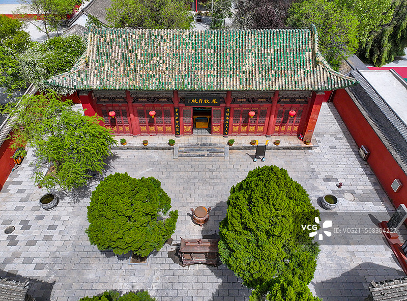 河南省开封市朱仙镇岳飞庙岳王庙航拍图片素材