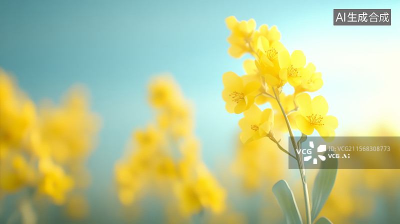 【AI数字艺术】金色花海的浪漫图片素材