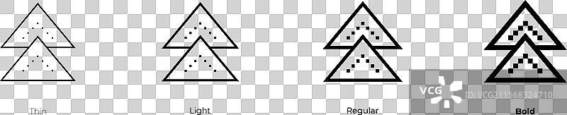 仙女面包图标，细体、常规体和粗体图片素材