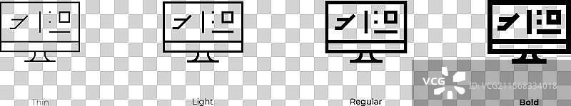 航班信息图标，细线条，常规和图片素材