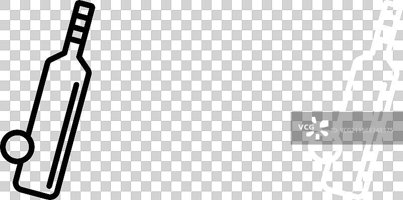 板球图标集：板球棒和球的符号图片素材