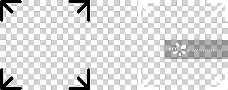 扩展箭头图标集 最大化屏幕符号图片素材