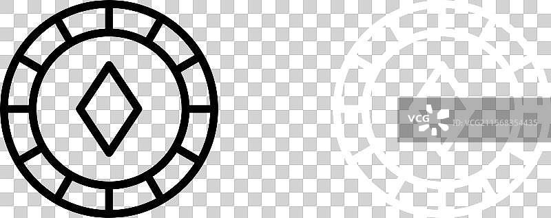 扑克筹码图标集 赌场游戏 钱币图片素材