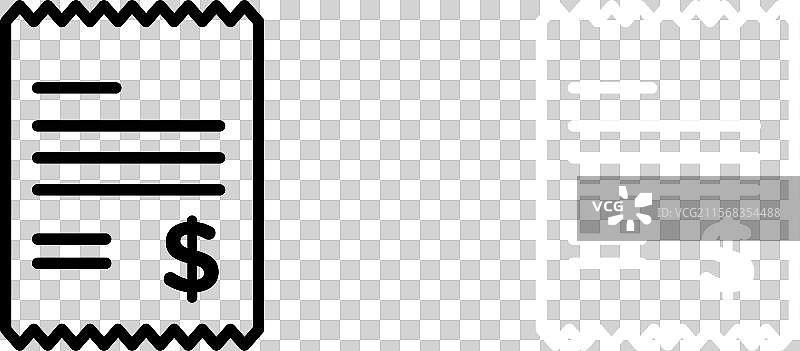 收据图标集 税务支付收据符号 订单图片素材