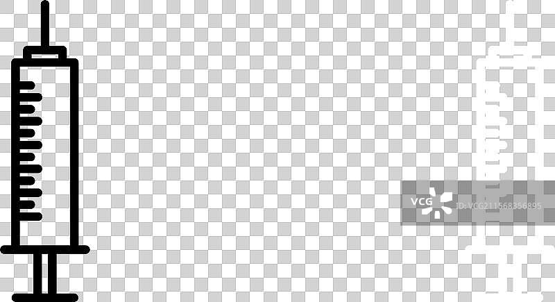 注射器图标集 流感疫苗注射器符号图片素材