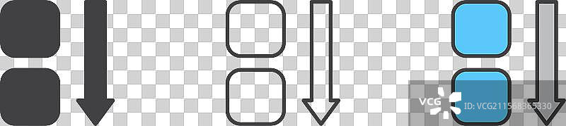 应用程序排序图标集按字母顺序排列的符号图片素材