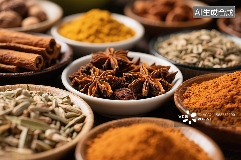 【AI数字艺术】香料盛宴图片素材