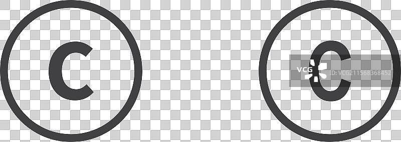 版权图标集 商标 版权 C 保留图片素材